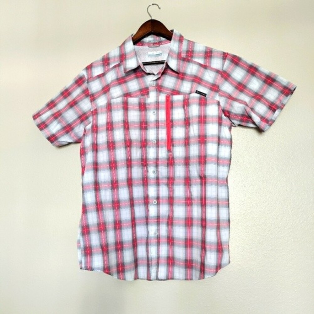 Columbia Button-Down - Slim Fit - Red and White Plaid - Large - Great Condition